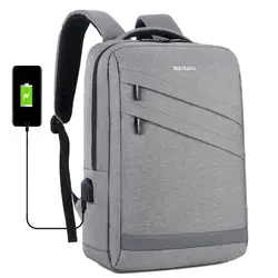 Бизнес ноутбук рюкзаки 15,6 дюймов Для мужчин Путешествия Back Pack многофункциональный сумка для ноутбука Оксфорд Школа Черный Bagpacks для
