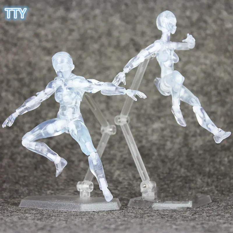 2017 Figma Crystal Artist Movable Limbs body model 13cm PVC Sketch Toy Figure Model Mannequin bjd Art Draw Action Figures | Игрушки и