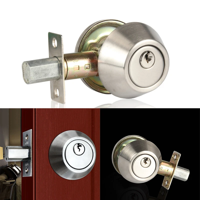 

Corrosion Resistance Door Lock Set Door Knobs Invisible Interior Lock Set Keys 35-45mm Tools Parts