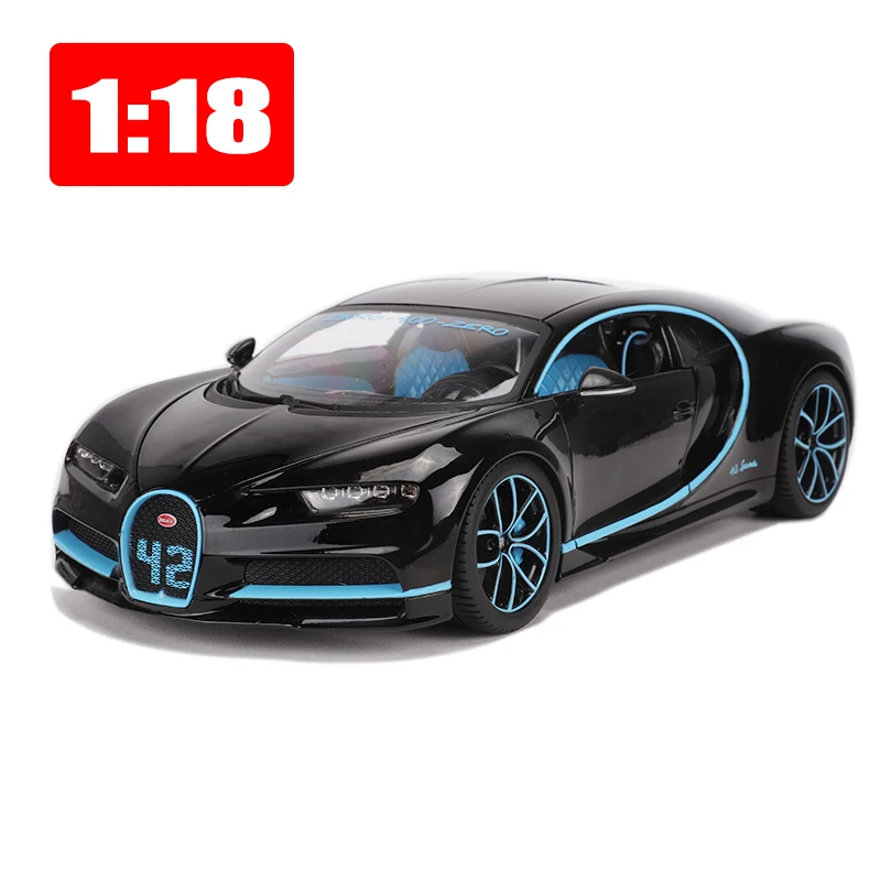 Bburago 1:18 большой размер спортивный автомобиль Chiron Сплав статическая модель игрушки Ограниченная серия локомотив офисное украшение бизнес