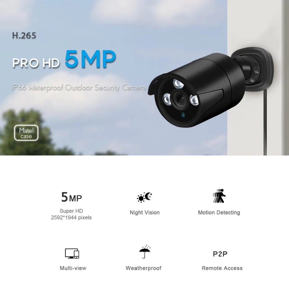 Besder H.265 уличная 5MP/3MP IP камера IP67 водонепроницаемый металлический чехол CCTV камера ночного видения безопасности видеонаблюдения ONVIF P2P