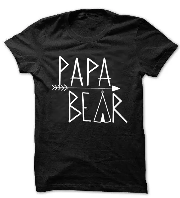 Рубашка Papa Bear идея для подарков на день отца футболка новинка папы малыша дедушки