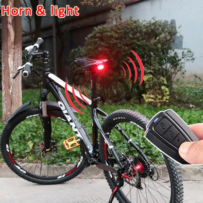 New 2 in 1 Bicycle rear light and wireless Anti theft Alarm Lock with
