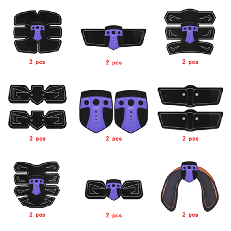 

2pc Replacement Part Muscle Stimulator EMS Figure Slimming Machine Abdominal Muscle Tens Exercise Slim Belt Rechargeable Blue