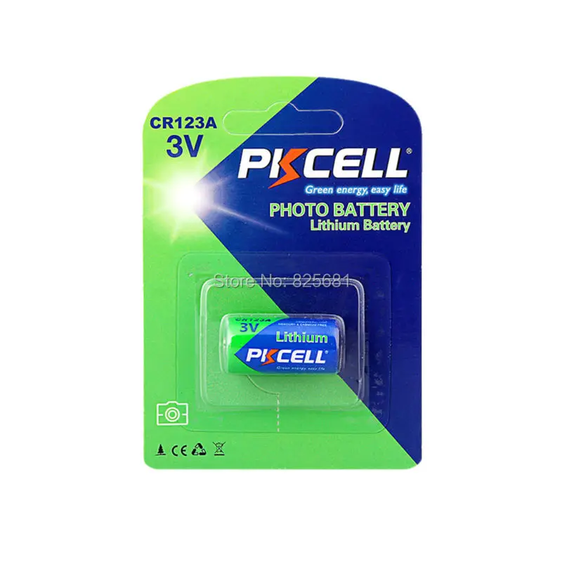 1pk CR123A 3V Li-MnO2 Battery