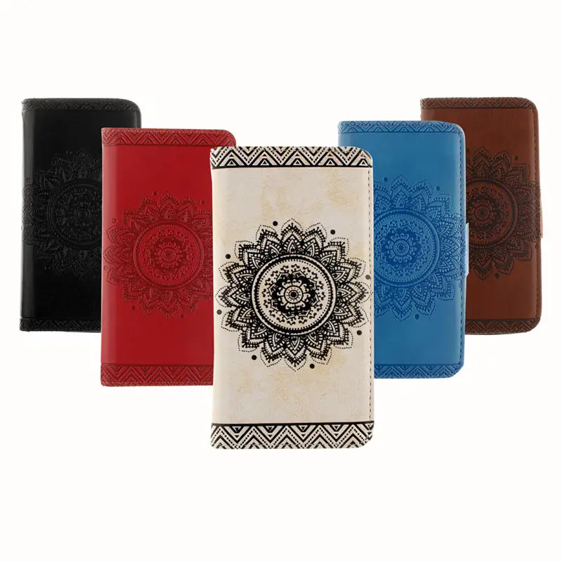 Phone Case For Samsung Galaxy J5 2015 J500 J500H J500F Mandala Flower Embossed luxury PU Leather Wallet With Card Slot KickStand | Мобильные