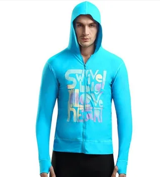 

Men/ Women Professional Snorkeling Swimming Diving Surfing Protection Hooded Whole Colored Durable Upper Long Sleeve Diving Suit