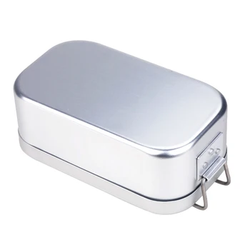 Portable Aluminum Lunch Box Bento Food Container Mess Tin 850/810ML Camping Picnic BBQ for Students Hiking Survival Travel Acces 5