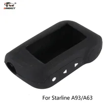 KEYYOU для Starline A93 A63 двухсторонняя Автомобильная сигнализация Пульт дистанционного управления A93 A63 ЖК-передатчик брелок силиконовый чехол для ключей