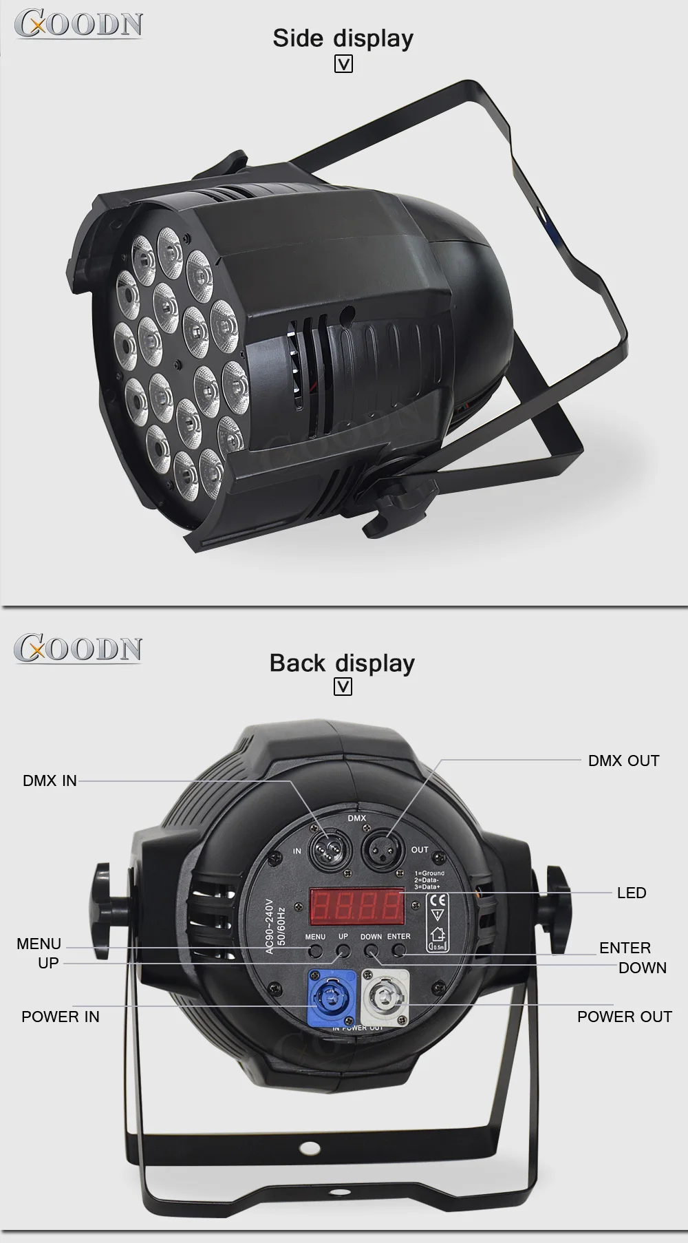 Светодиодный плоский par-прожектор 18x12 Вт quad RGBW 4в1 цвета мыть led par для вечерние дискотеки DJ лампы