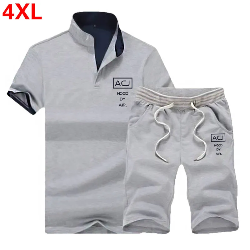 

2PC Sets Men Summer Polo Shirt Mens Short Sleeve Polo+Shorts Suit Male Solid Jersey Breathable Top Short Set Fitness Sportsuits