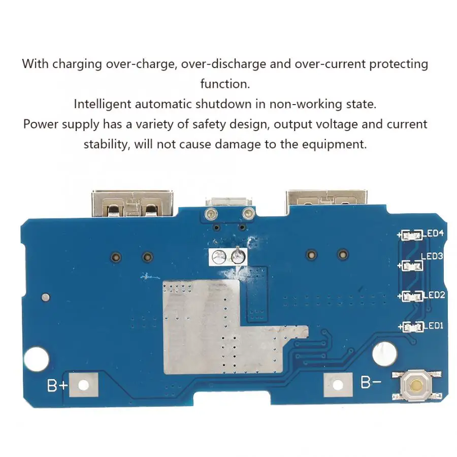 DC 5V 1A 2A зарядное устройство плата управления двойной USB литиевая батарея зарядная плата 3,7 V до 5V DIY светодиодный Удлинительный модуль