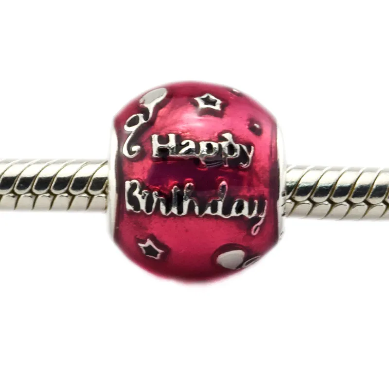

Beads Fits Pandora Bracelets Genuine 925 Sterling Silver Original Birthday Celebration Charms Bead for Jewelry Making Wholesale