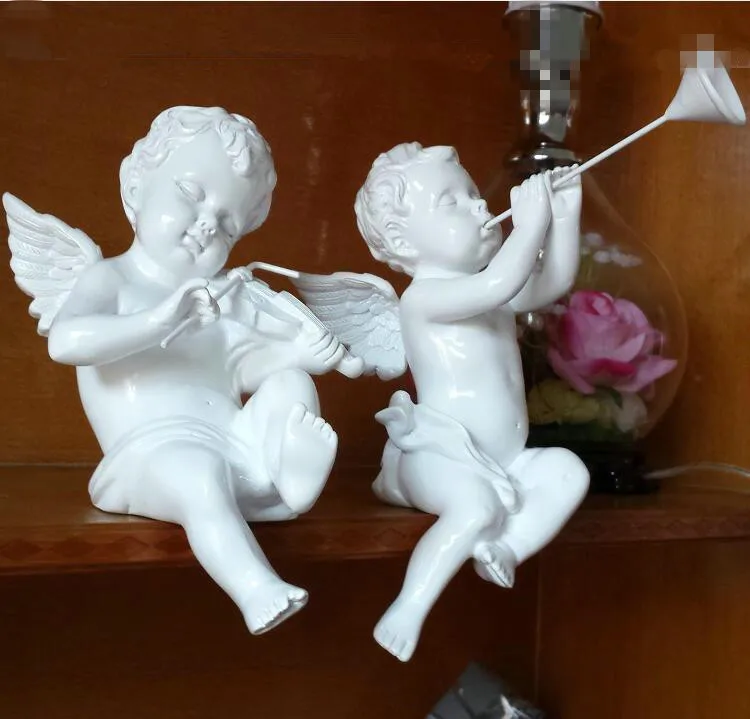 Ornaments Christmas Angel Decorations Cupid Figurine Vintage Home