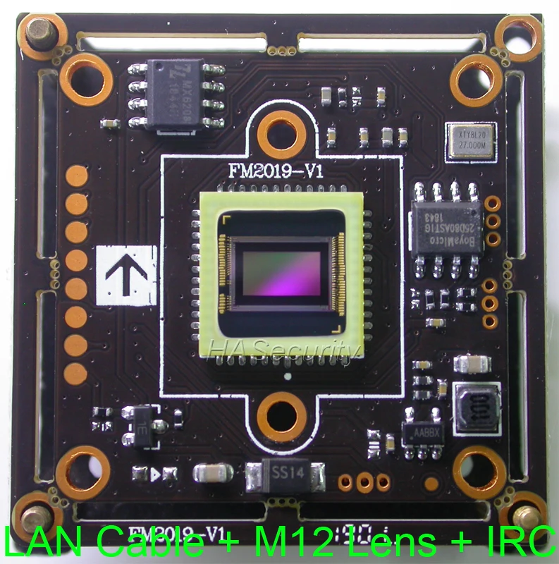

AHD-H 1080P / 720P / CVBS 1/2.9" MIS2019 CMOS image sensor + FH8536 CCTV camera PCB board module (UTC) +OSD cable +M12 Lens +IRC