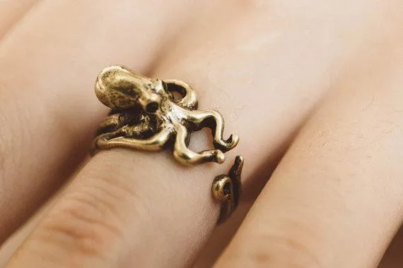 

New Fashion Octopus ring,sea animal,adjustable rings,vintage,gift idea
