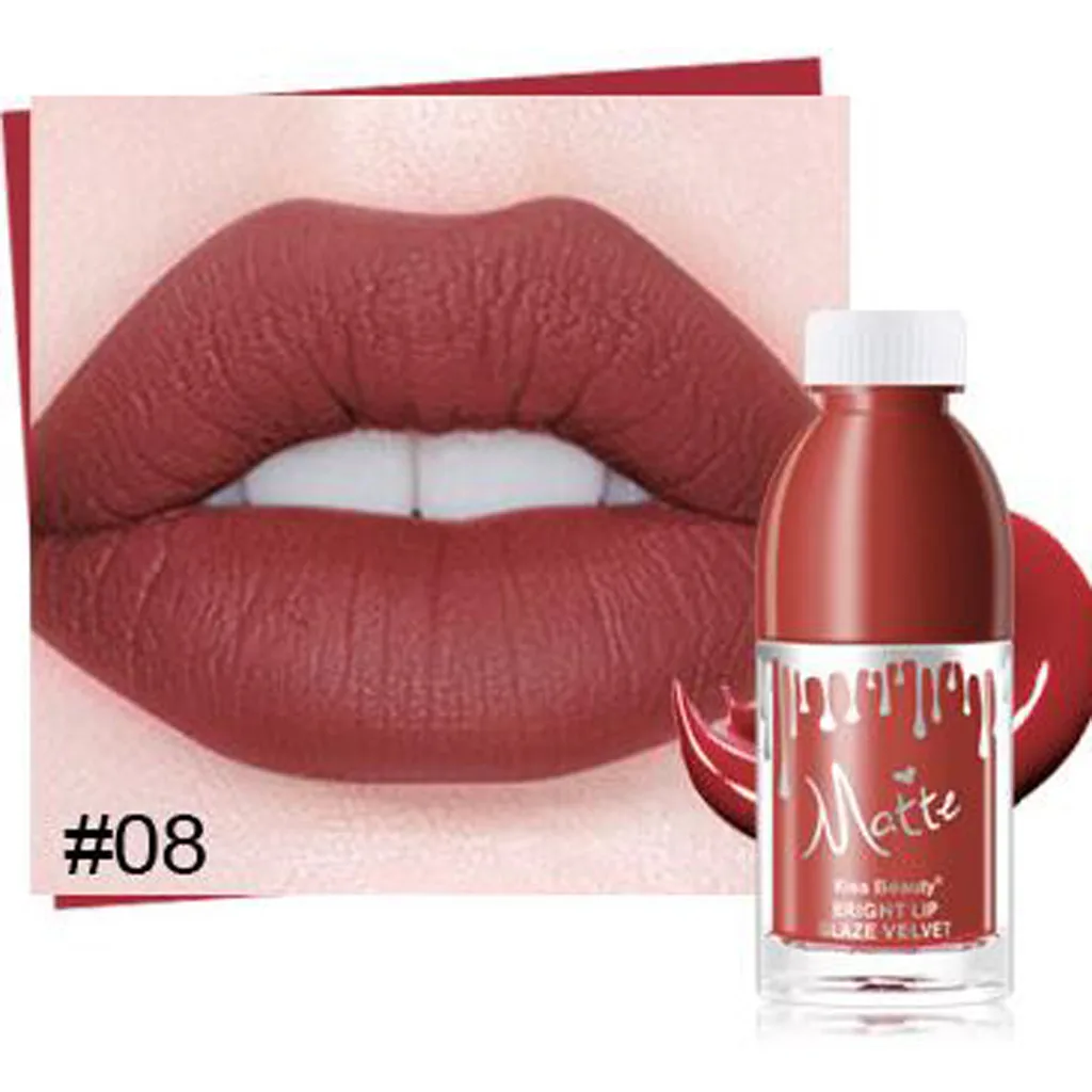 

Waterproof Lipgloss Sexy 12 Colors Women Liquid Makeup Colorful Moist Lip Gloss Nude Matte Lipstick Blyszczyk do ust *