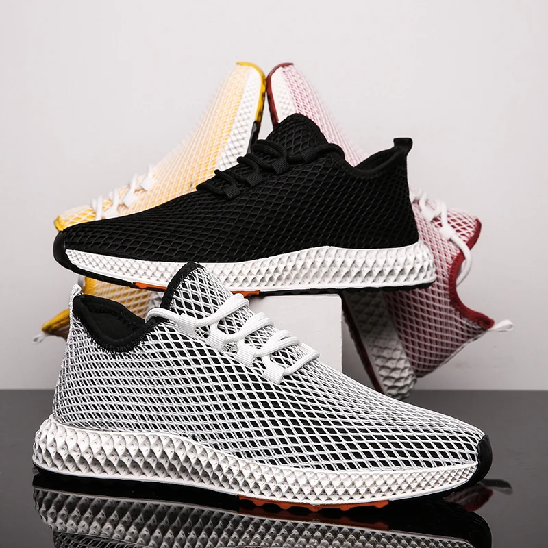 

SFIT NEW Men Vulcanized Shoes Summer Sneakers Breathable Casual Male Shoes Mesh Flats Shoe Outdoor Shoes