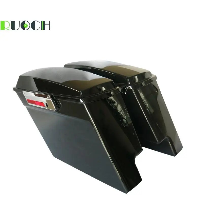 

Motorcycle Width Extended Stretched Hard Saddlebags For Harley Davidson Touring 94-13 Electra Street Glide Road King
