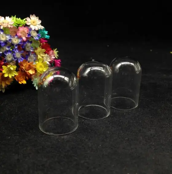 10 шт. 30*20 мм прозрачный колокольчик форма стеклянная крышка шар стеклянная бутылка желаний ожерелье кулон стеклянный флакон diy контейнер для принадлежностей