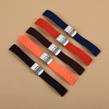 5 colors 18mm 20mm 22mm 24mm link bracelet Universal rubber silicone strap waterproof soft wrist strap for men Relojes Mujer