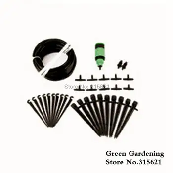 

15m Hose 10 Drippers Garden Watering System Plants Flower Pot Irrigator Greenhouse Flower Micro Drip Irrigation System Gardening