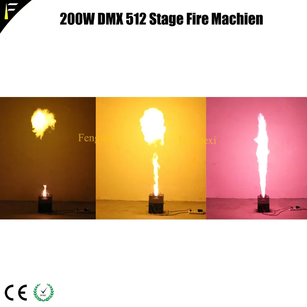 Dj клуб шоу двойной клапан зажигания точка пламени пожарная машина DMX 512 эффект огня облако компактное устройство около 10 футов пламя проектор