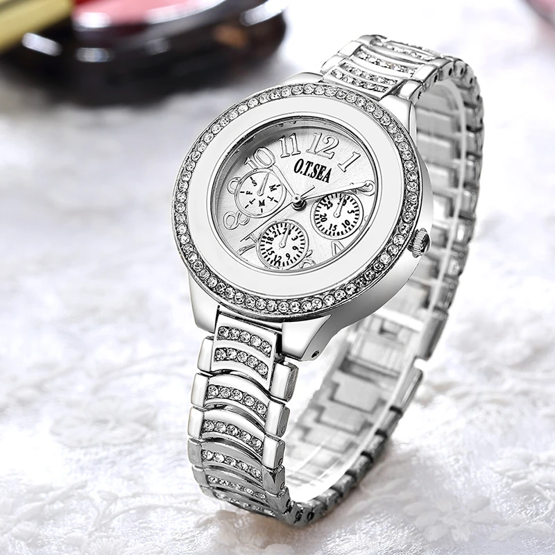Часы O. T. SEA женские кварцевые с золотым покрытием|luxury brand|luxury luxury brandmujer reloj |
