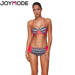 JOYMODE Холтер Для женщин бикини сексуальные 2017 эксклюзивный Дизайн спа купальный Костюмы мозаика повязки Костюмы летняя пляжная одежда
