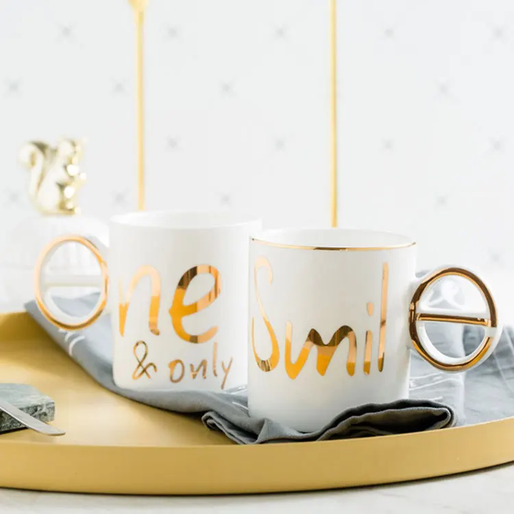 

1pcs Creative 3D Love Simile Letter Ceramic Coffee Mug Porcelain Coffee Cup for Water Tea Drinking Wedding Anniversary Gift
