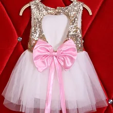 Платья для девочек Лето Детские платья принцессы Свадебная вечеринка блесток Сердце платье для маленьких детей Детская одежда