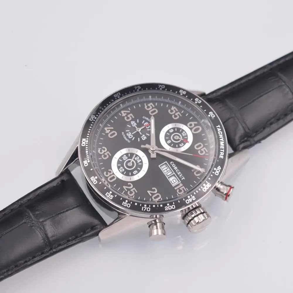 Men Watch Top Brand Luxury Automatic Mechanical Watch  24 hours Leather Military Week&Date Watches Clock Men Relojes Masculino - 2