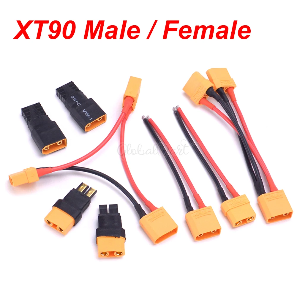 

XT90 Connector Female / Male with 14AWG Wire / Traxxas Connector TRX Style for RC Lipo Battery Converter Adapter Connector Plug