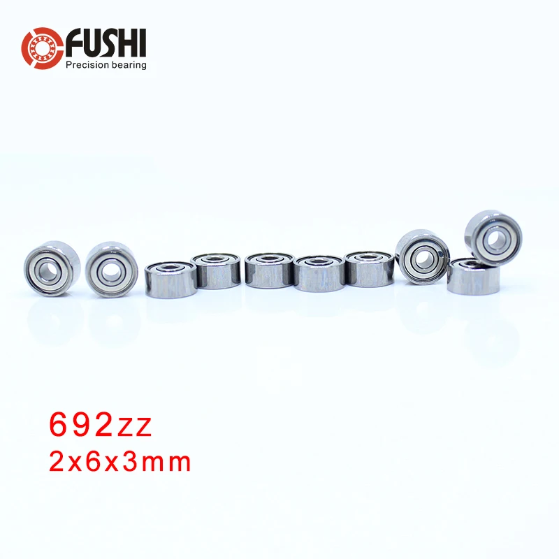 692ZZ ABEC-1 (10 шт.) 2x6x3 мм Миниатюрные шарикоподшипники 619/2ZZ | Обустройство дома