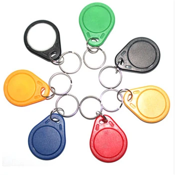 

10pcs Handheld EM4100 125khz ID Keyfob RFID Tag Tags Access Control Card Porta TK4100 Sticker Key Fob Token Ring Proximity Chip