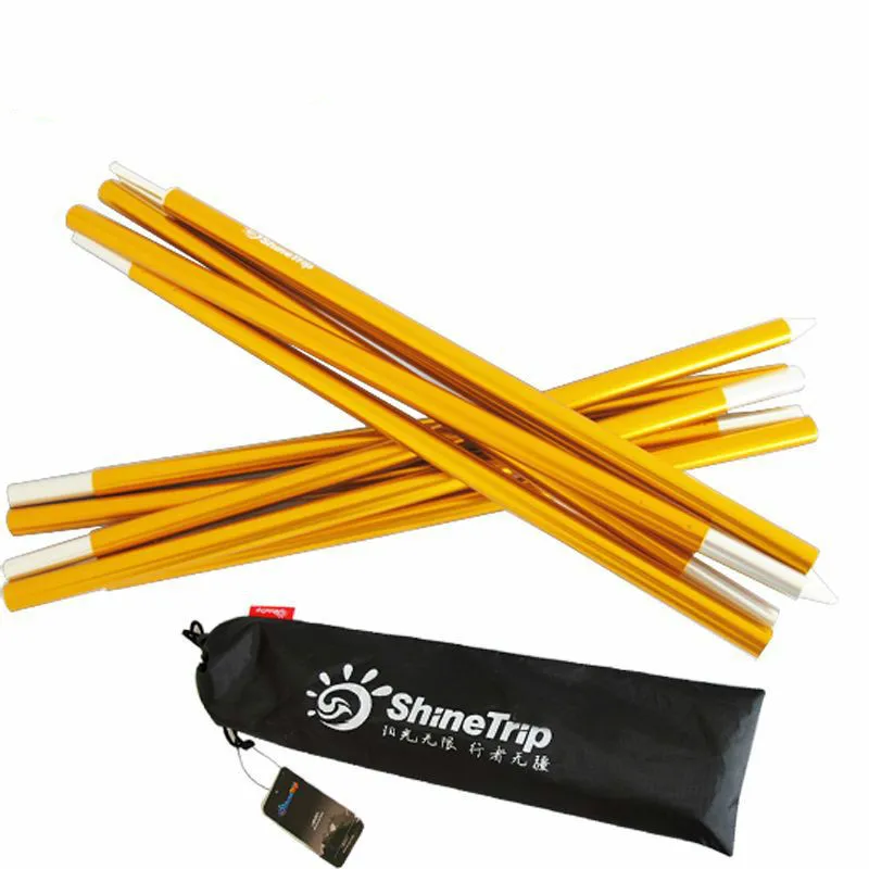 

High quality 2pcs 2.4m aviation aluminum ceiling rod outdoor camping large ceiling support 16mm support tent pole building