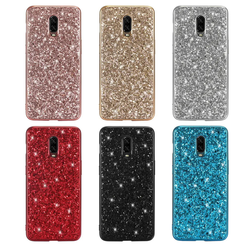 

Luxury Bling Glitter Soft TPU Case For oneplus 6T 1+6 T Shining Silicone Phone Back Cover Cases Coque For one plus 6 6T 1+6 Case