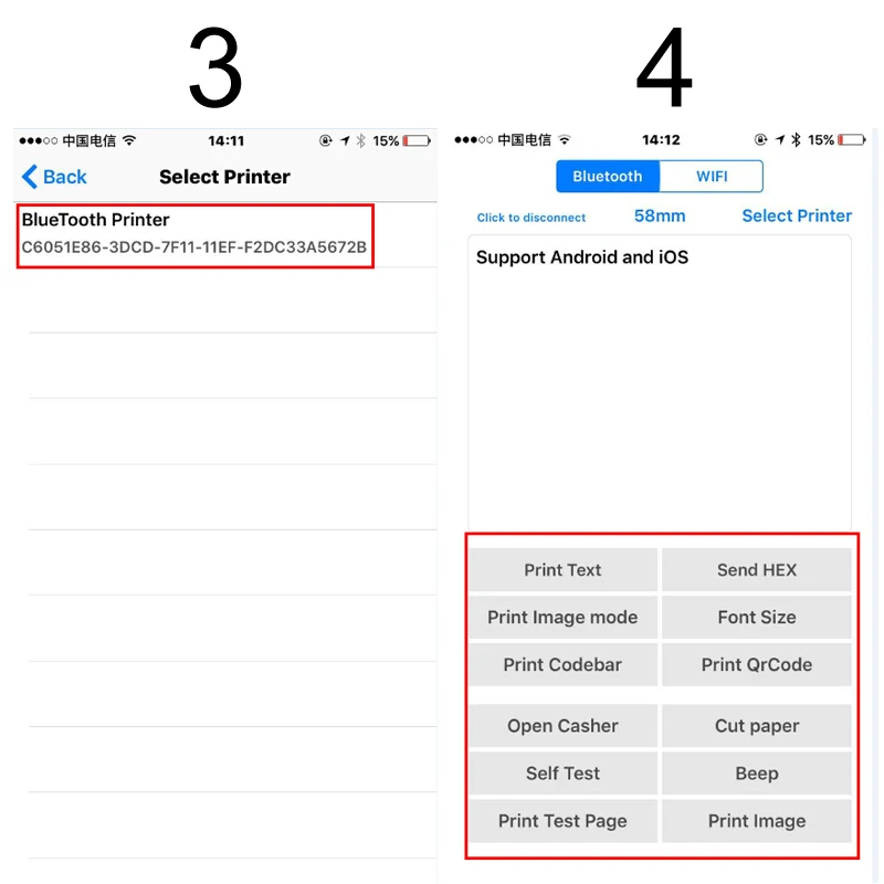 58 мм Термальный чековый POS принтер Loyverse POS Bluetooth принтер портативный принтер POS чековый принтер Bluetooth Android IOS