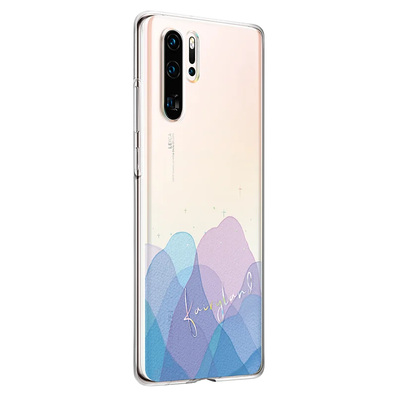 Huawei P30 Pro прозрачный чехол P30Pro двухслойный узор прозрачный чехол huawei P30 Pro прозрачное покрытие мягкий термополиуретановый полностью закрытый чехол Чехол