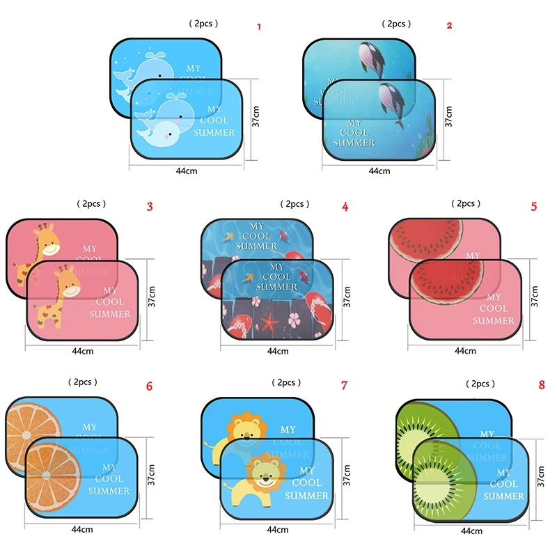 2 шт 8 стилей Анти универсальный автомобиль окна Детские Солнцезащитные оттенки милый Декор автомобиля по мотивам мультфильма занавески