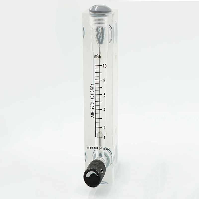 1-10m3/h 1/" с британской конической трубной наружной резьбой панель ПММА тип газа Поплавковый расходомер воздуха ротаметр расходомер с регулируемым клапаном