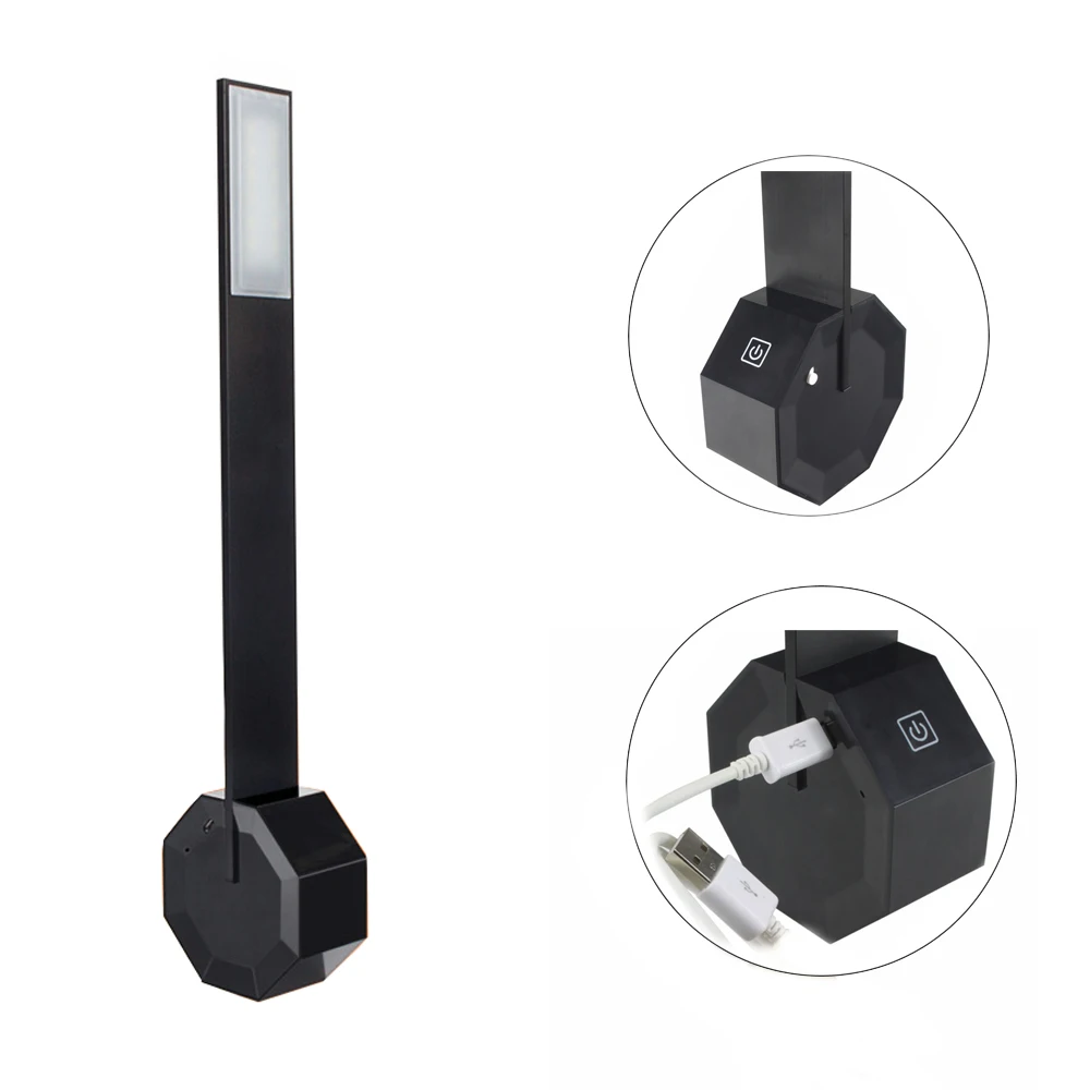 DeFong Портативный USB светодиодный настольная лампа 12 SMD 6 Вт 18650 Батарея Smart Touch 3