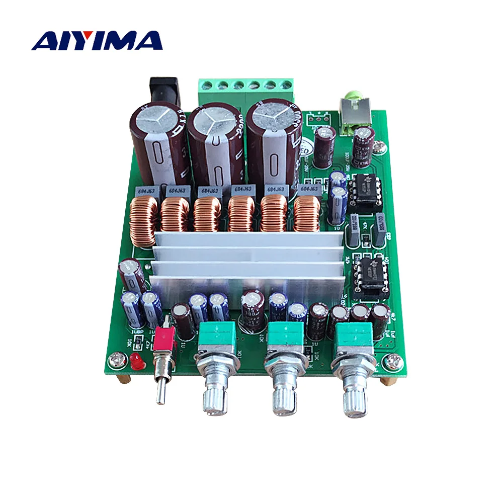 

Aiyima TPA3116D2 Subwoofer Amplifier Board 2X50W+100W 2.1 Channel High Power Digital Power Amplifier Board DC12-25V