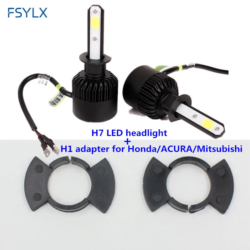 Details about   2× H1 LED Headlight Holder Adapter For Honda Prelude CR-V Odyssey Acura RSX 