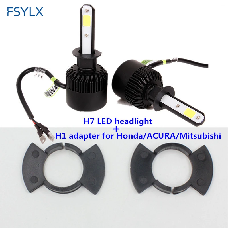 2pcs H1 HID Bulbs Adapters Holders For Honda Prelude CR-V Acura RSX RL #AT7