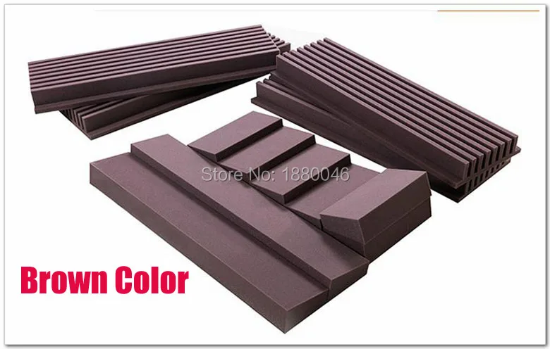 

Brown color New special for studio Wall Tiles Acoustical Studio Foam Absorbers12pcs/set 180*90*7.5cm acoustic foam studio foam