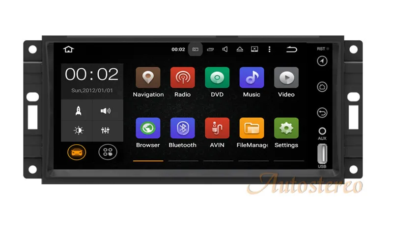 Sale New Android7.1 Quad core Car radio DVD player GPS navigation radio Stereo for JEEP Wrangler Compass 2007-2013 Dodge Autostereo 4