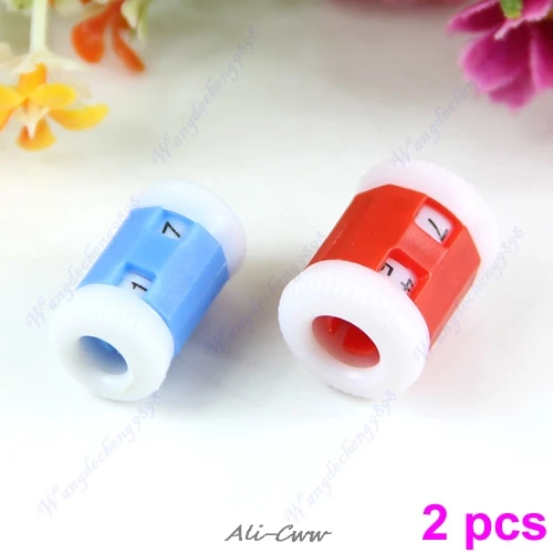 

2 pcs 2 Sizes New Plastic Knit Knitting Needles Pride Row Counter