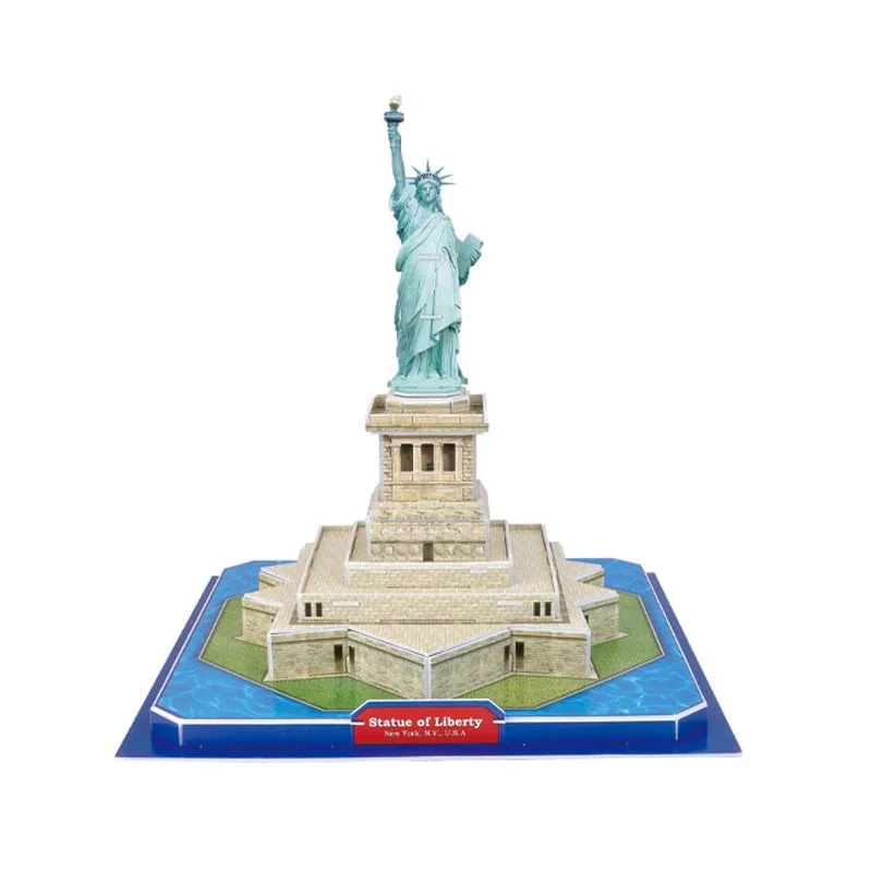 

Creative 3D Cardboard Model Famous Architecture Statue of Liberty Model of Diy Toys for Children