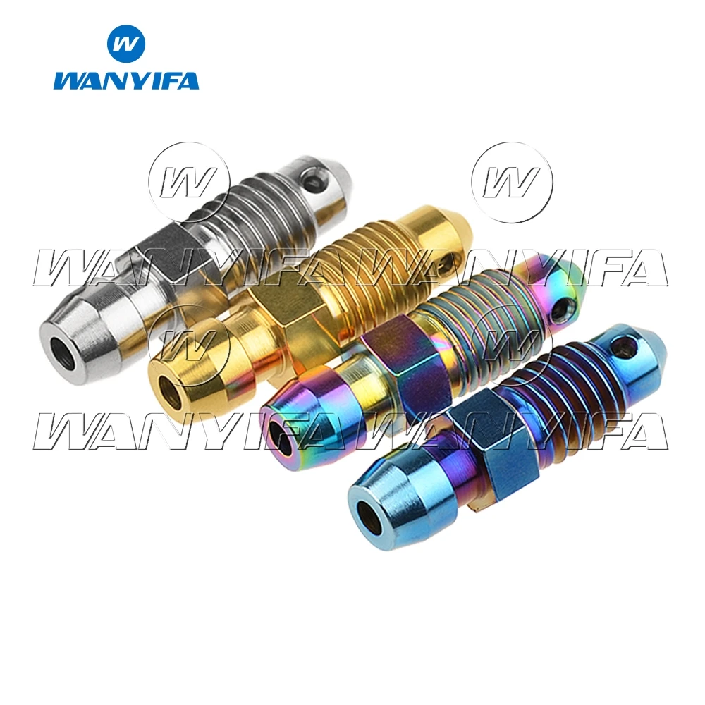 Wanyifa Motorcycle Pliers Titanium Pipes Bolts Screws M8x1.0 1.25mm for Brembo Oil Release Car / Frando Abalone